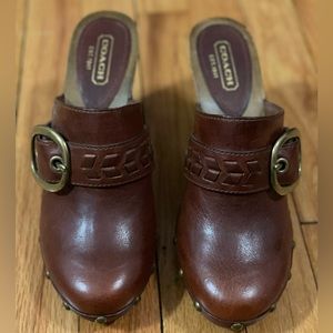 Coach Women’s Clogs - Mahogany Brown size 8.5